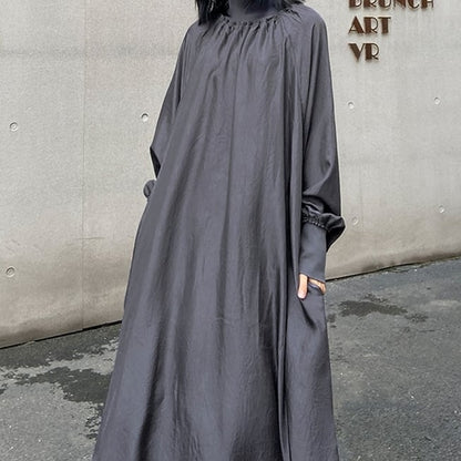Shadow High-neck All-in-one Dress【TR0474】