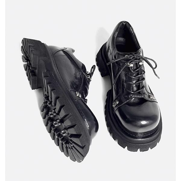 Pleated Metallic Casual Shoes【TR3408】