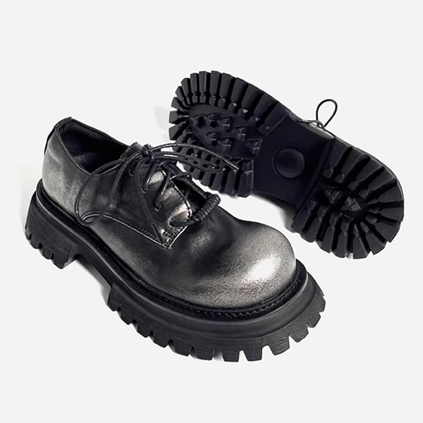 Distressed Leather Derby Shoes【TR3410】