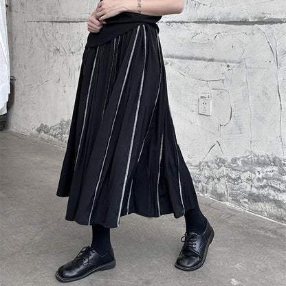 Bi-Color Pleats Skirt【TR3171】