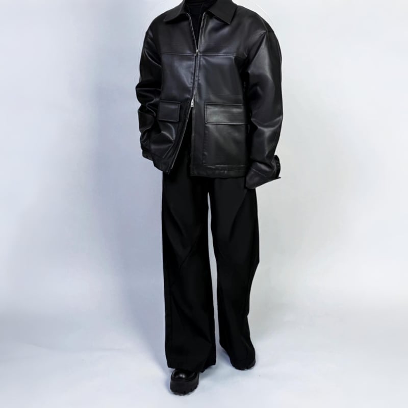 Sleek Quilted Liner Leather Jacket【TR3364】