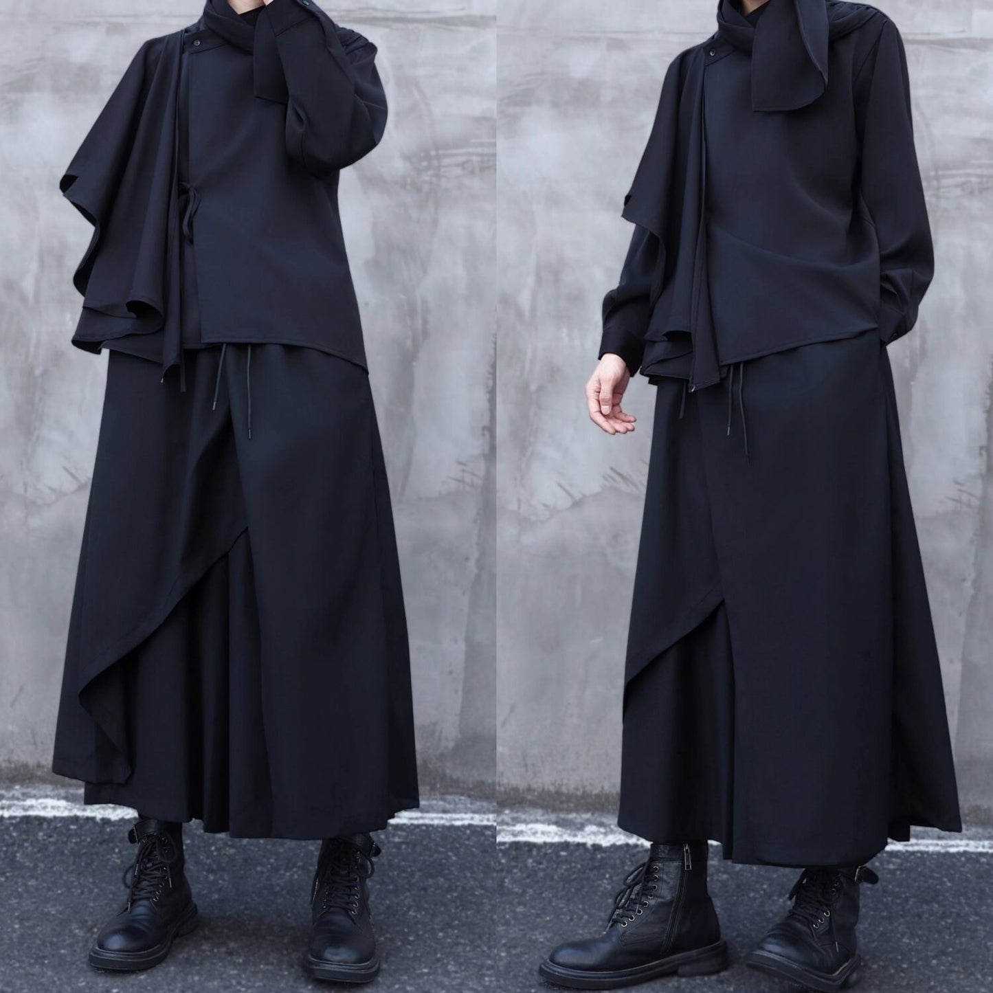 Irregular Ankle Length Skirt Pants【TR3293】