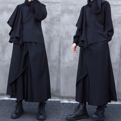 Irregular Ankle Length Skirt Pants【TR3293】