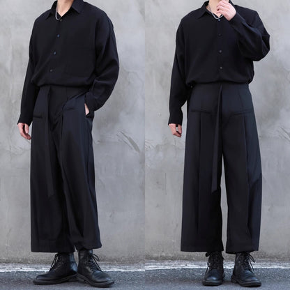 Tuck Cropped Wide Pants【TR3282】