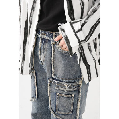 Faded Vintage Denim Pants【TR0483】