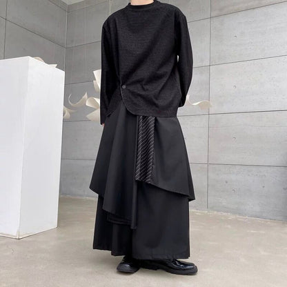 Curved Hem Cutout Long T-shirt【TR3351】