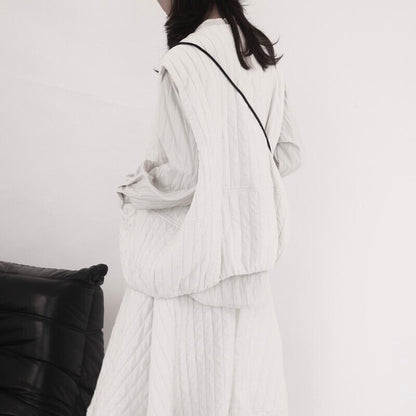 Loose Stripe Simple Vest【TR3243】