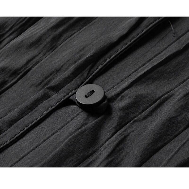 Pleats No-Collar Collared Shirt【TR3120】