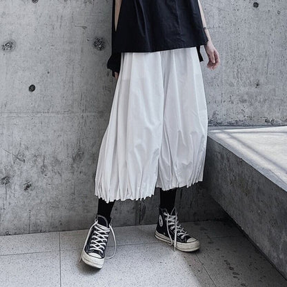 Cropped Pleats Wide Pants【TR3225】