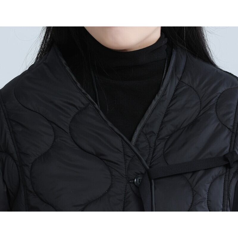Embossed Ribbon No-Collar Jacket【TR3258】