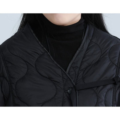 Embossed Ribbon No-Collar Jacket【TR3258】