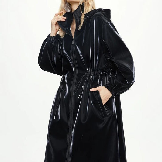 〈Unisex〉Patent Leather Windbreaker【TR1178】