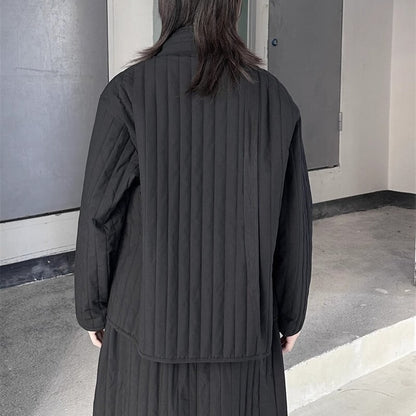 Asymemtry Ribbon Pleats Jacket【TR3255】