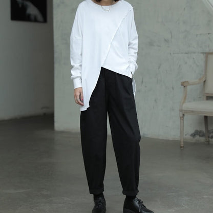 Asymmetry Patchwork T-Shirt【TR3142】
