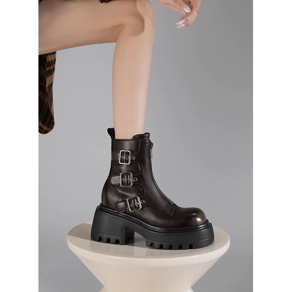 Metal Belt Martin Boots【TR3389】