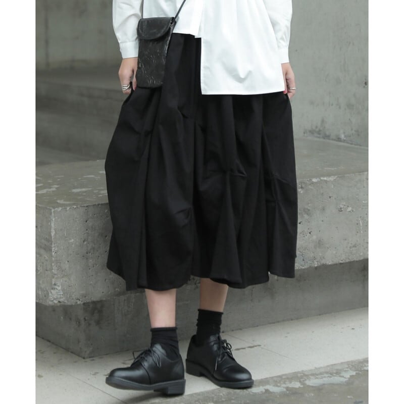 Asymmetry Gather Flare Skirt【TR3168】