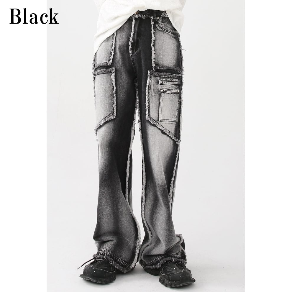 Faded Vintage Denim Pants【TR0483】