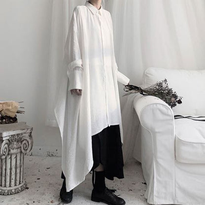〈Unisex〉Irregular Long Huge Shirt【TR1411】