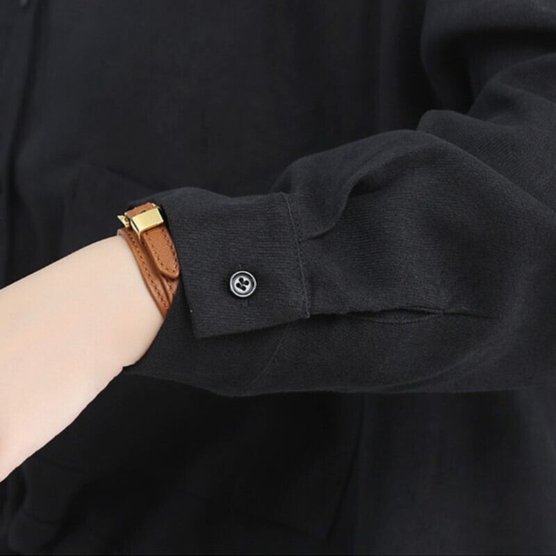 Drawstring Unique Collared Shirt【TR3127】