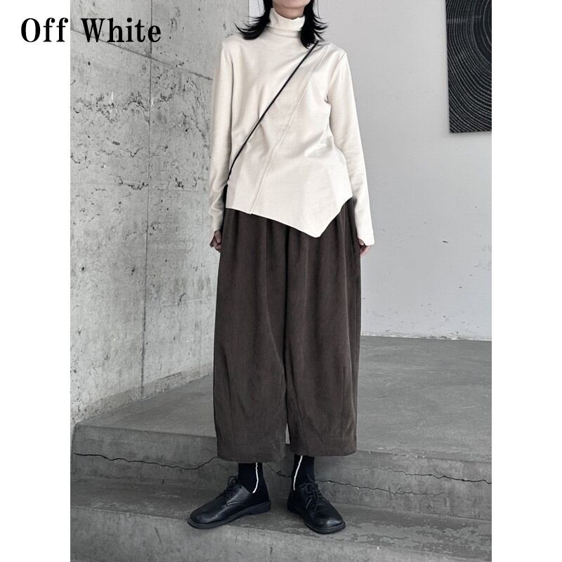 Asymmetry High-Neck T-Shirt【TR3138】