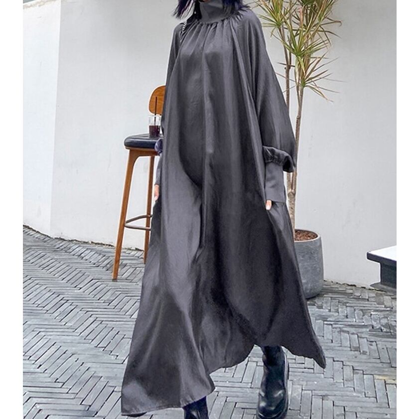 Shadow High-neck All-in-one Dress【TR0474】