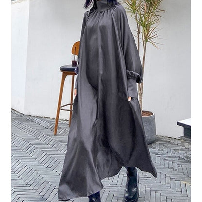 Shadow High-neck All-in-one Dress【TR0474】