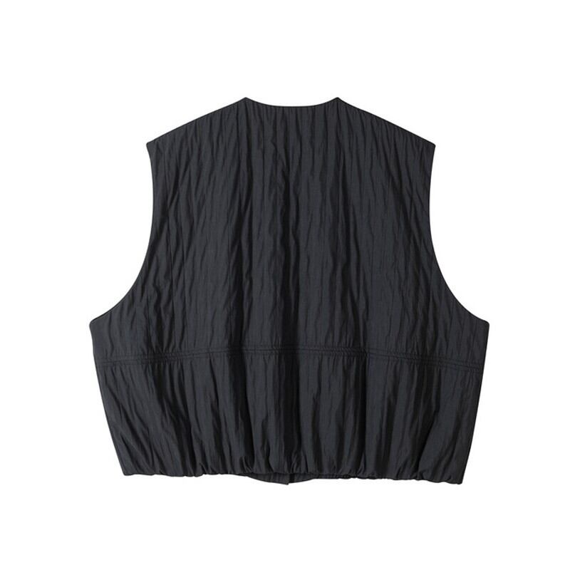 Pleats Simple Pocket Vest【TR3232】