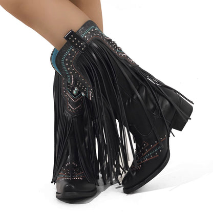 Cowgirl  Fringe Boots【TR3377】