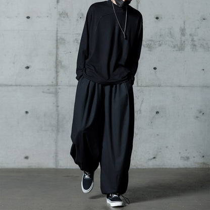 Drawstring Hem Wide Pants【TR3303】