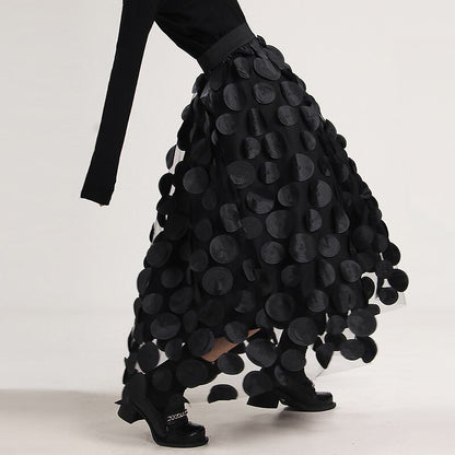 Mesh Long Three-dimensional Skirt【TR1338】