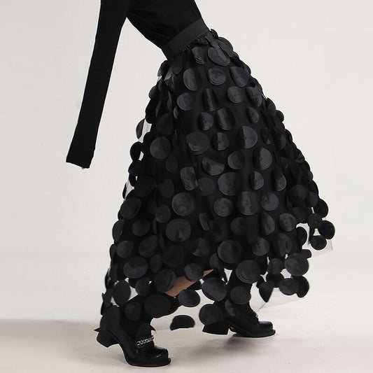 Mesh Long Three-dimensional Skirt【TR1338】