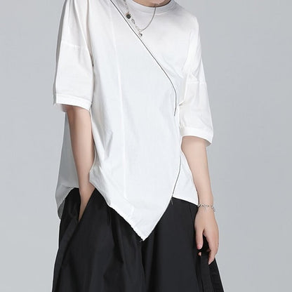 Asymmetry Line T-Shirt【TR3147】
