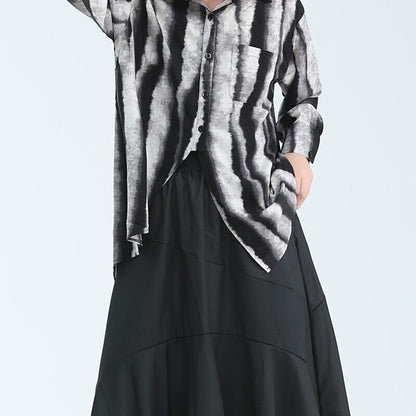 Water-Color Stripe Collared Shirt【TR3133】