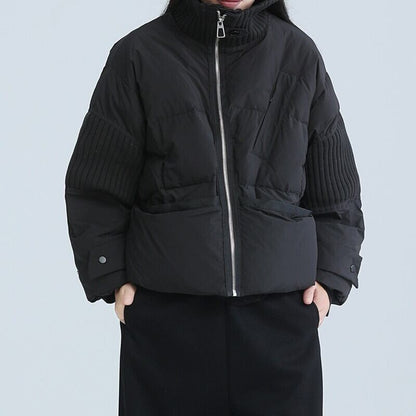 High-Neck Zip Knit Jacket【TR3259】