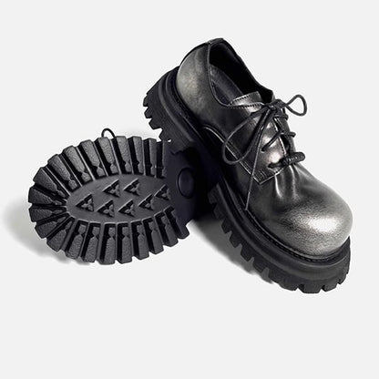 Distressed Leather Derby Shoes【TR3410】