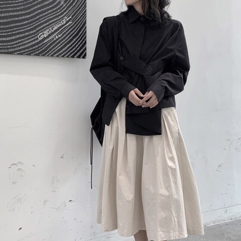 Loose Button Collared Shirt【TR3122】