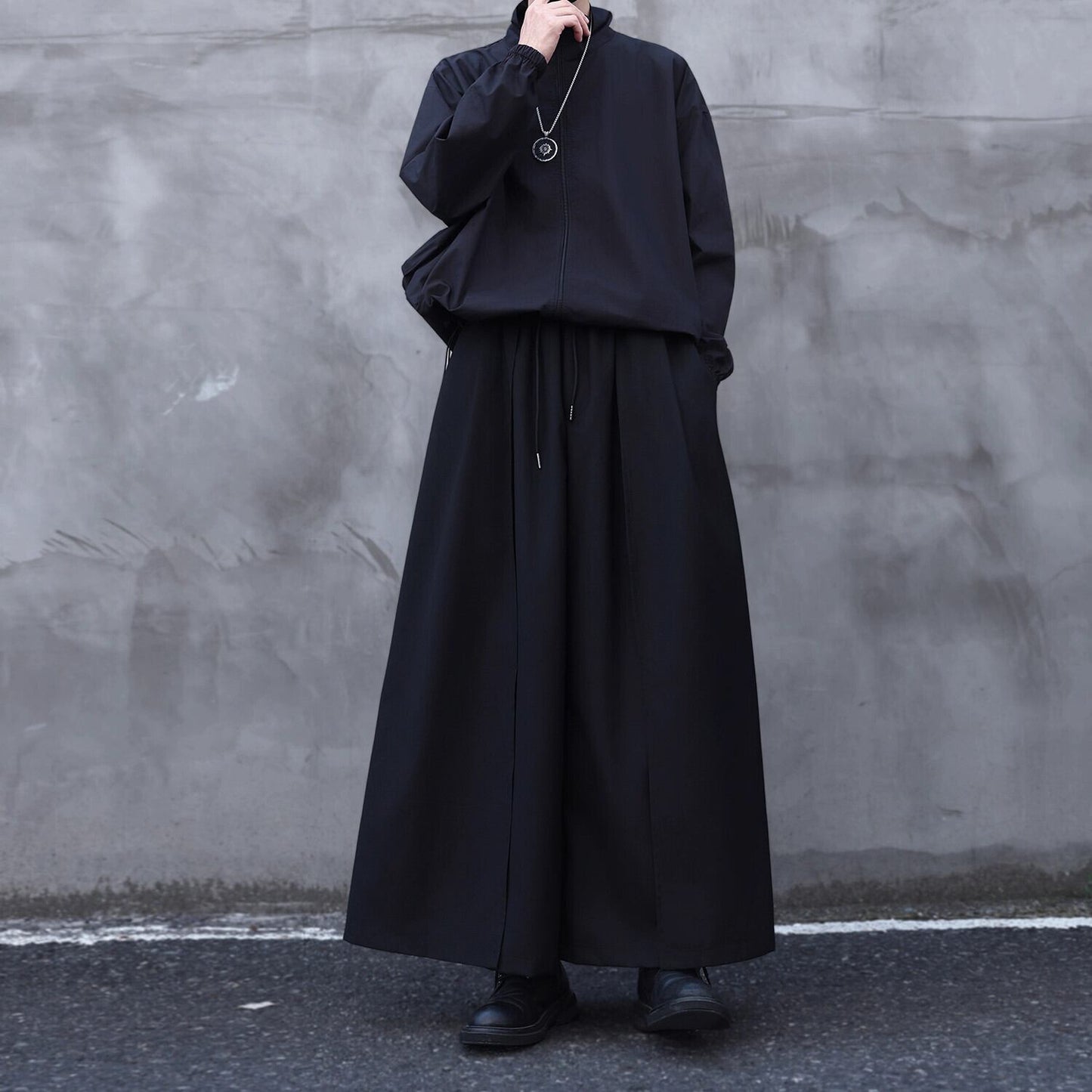 Elastic Waist Hakama Wide Pants【TR3279】