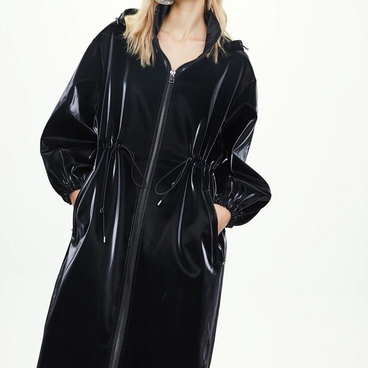 〈Unisex〉Patent Leather Windbreaker【TR1178】