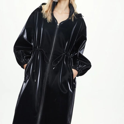 〈Unisex〉Patent Leather Windbreaker【TR1178】