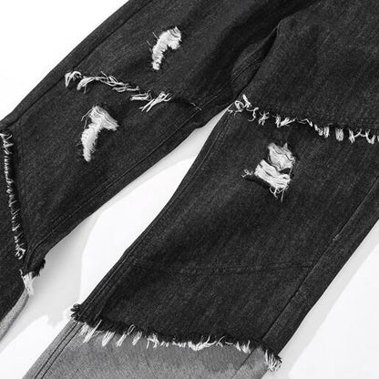 〈Unisex〉Patchwork Straight Jeans【TR1172】