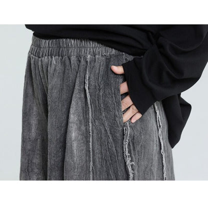 Washed Wide-Leg Straight Pants【TR3204】