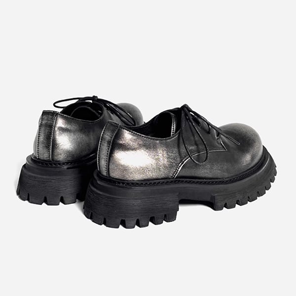 Distressed Leather Derby Shoes【TR3410】