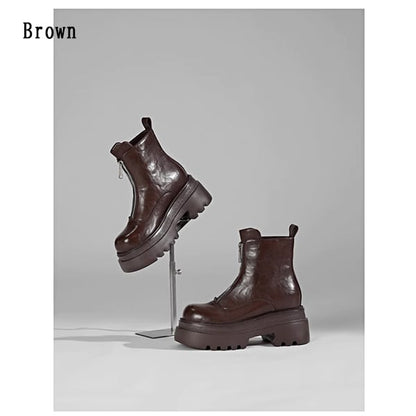 Front Zipper Martin Boots【TR3385】