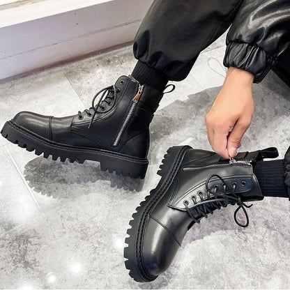 Lace-up Leather Boots【TR1296】