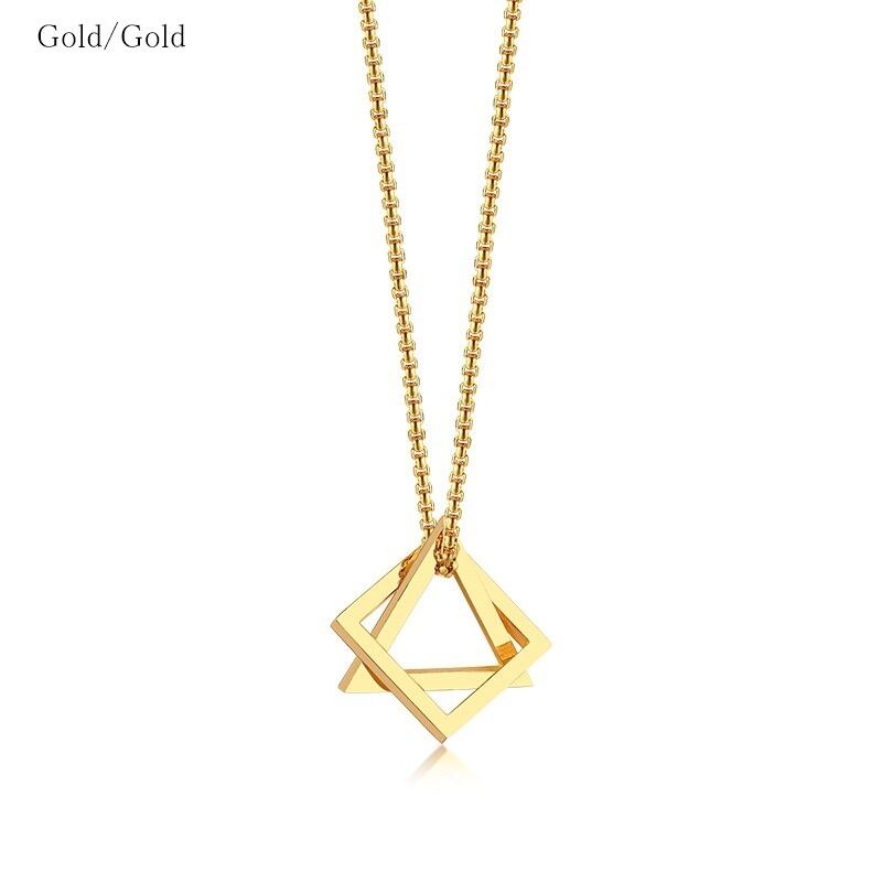 Stainless geometric necklace【TR2772】