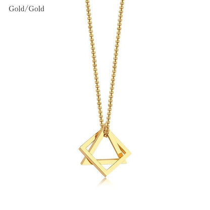 Stainless geometric necklace【TR2772】