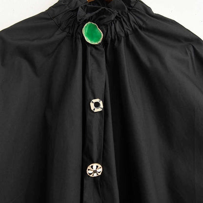 〈Unisex〉Decorative Stand Collar Blouse Shirt【TR1231】