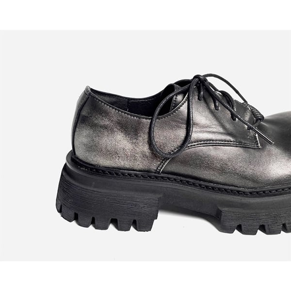 Distressed Leather Derby Shoes【TR3410】