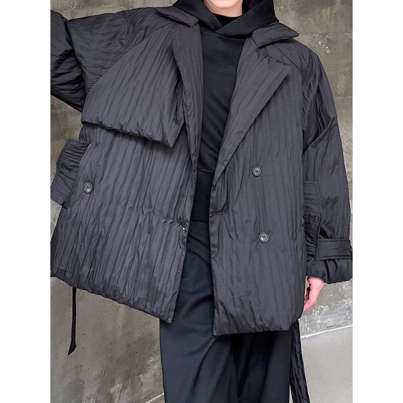 Crinkle Oversize Belted Jacket【TR3327】