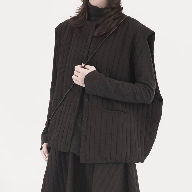 Loose Stripe Simple Vest【TR3243】